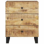 Nachtkastje 50X33X62 Cm Massief Mangohout En Bewerkt Hout