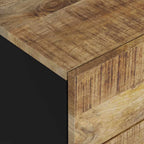 Nachtkastje 50X33X62 Cm Massief Mangohout En Bewerkt Hout
