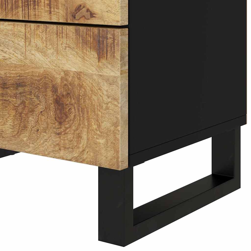 Nachtkastje 50X33X62 Cm Massief Mangohout En Bewerkt Hout
