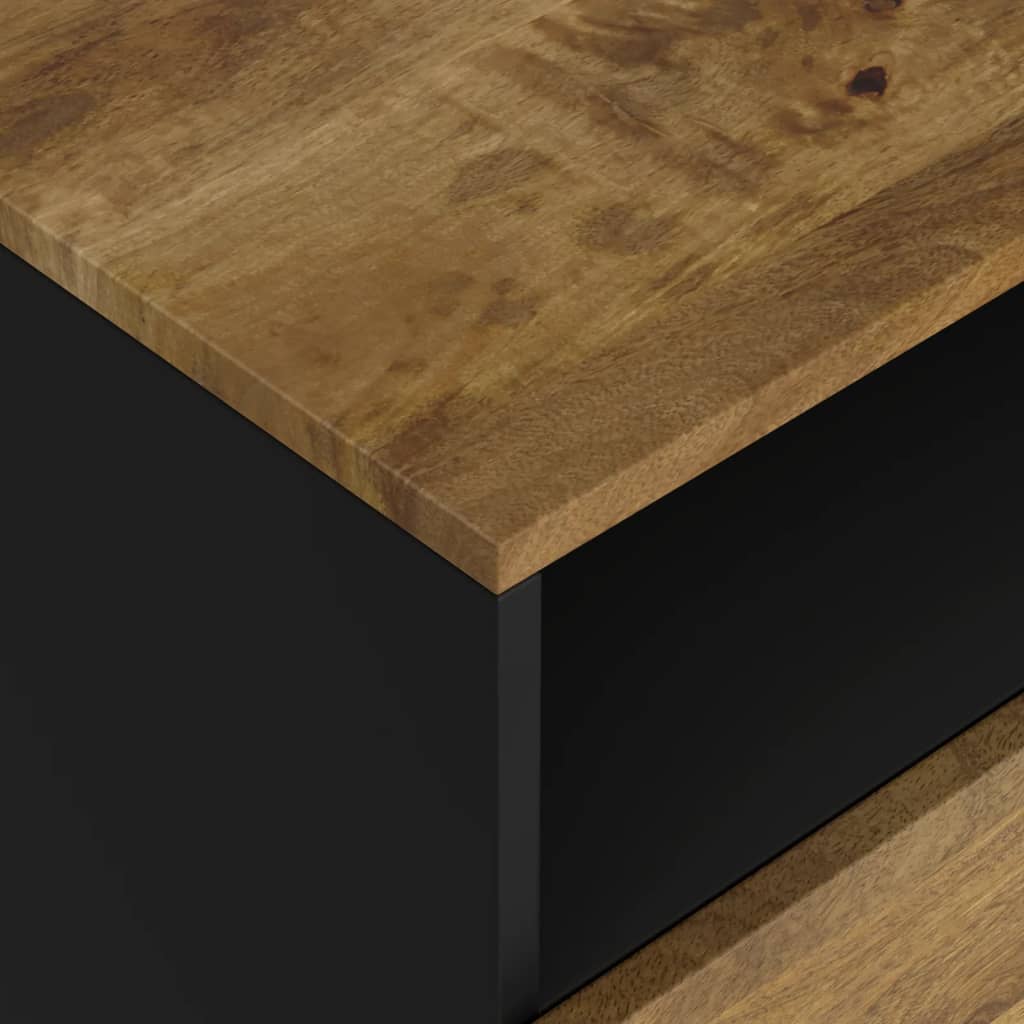 Nachtkastje 50X33X62 Cm Massief Mangohout En Bewerkt Hout