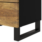 Nachtkastje 50X33X62 Cm Massief Mangohout En Bewerkt Hout