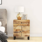 Nachtkastjes 50X33X60 Cm Massief Mangohout En Bewerkt Hout