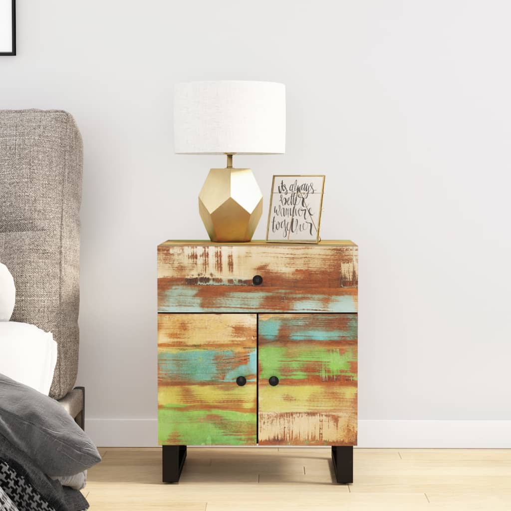 Nachtkastjes 50X33X60 Cm Massief Mangohout En Bewerkt Hout