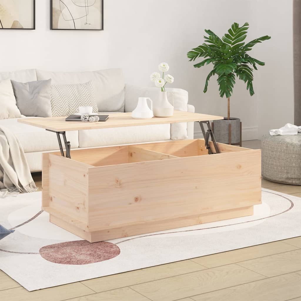 Salontafel 100X50X35 Cm Massief Grenenhout