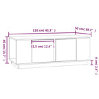 Salontafel 110X50X40 Cm Massief Grenenhout