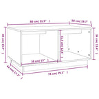 Salontafel 80X50X40 Cm Massief Grenenhout