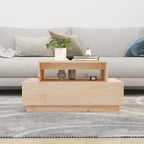 Salontafel 80X55X40,5 Cm Massief Grenenhout