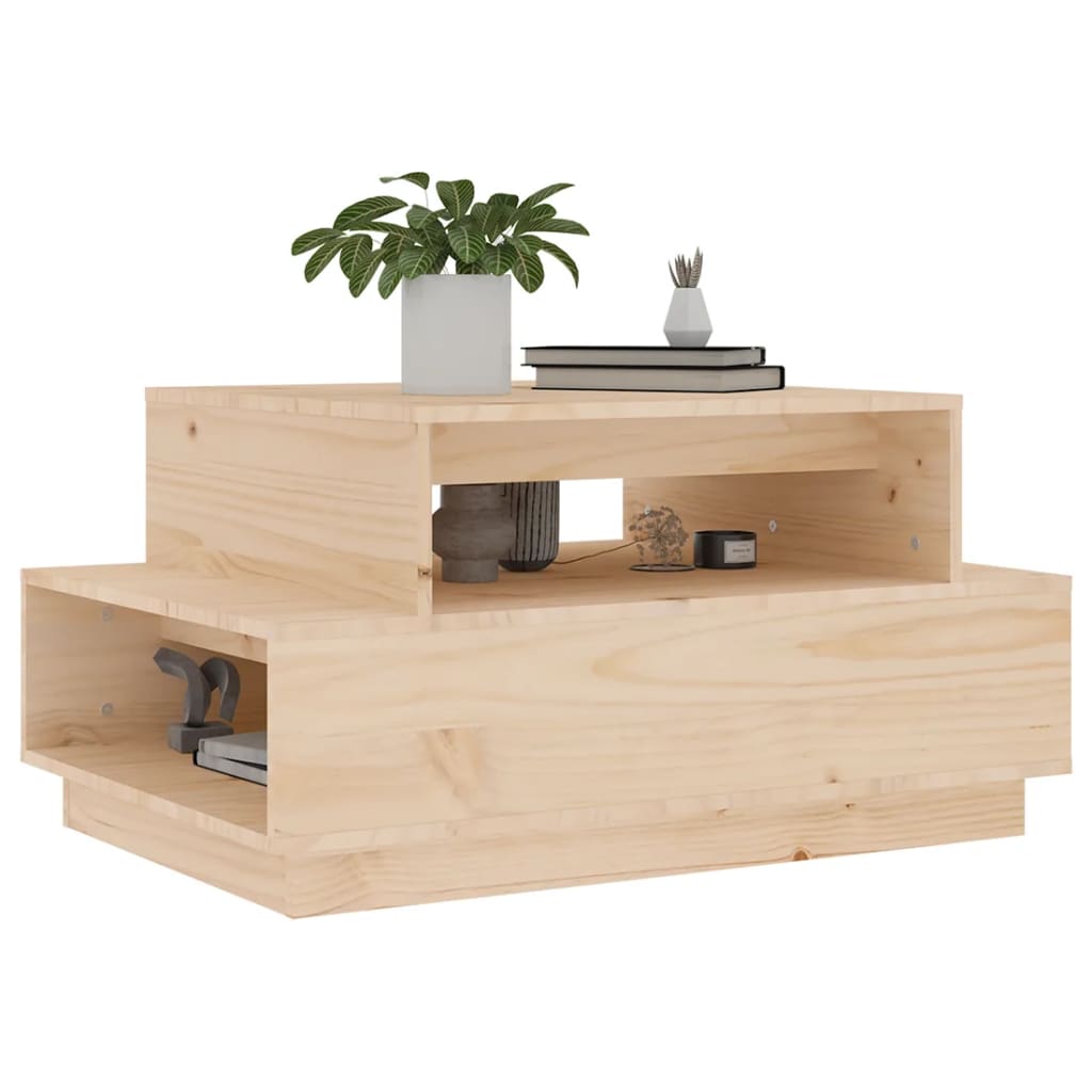 Salontafel 80X55X40,5 Cm Massief Grenenhout