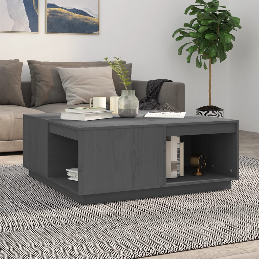 Salontafel 80X81X36,5 Cm Massief Grenenhout