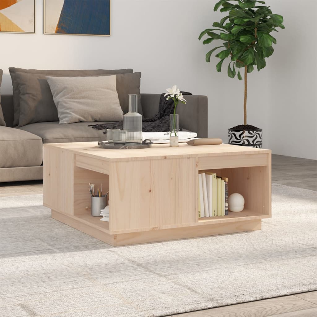 Salontafel 80X81X36,5 Cm Massief Grenenhout