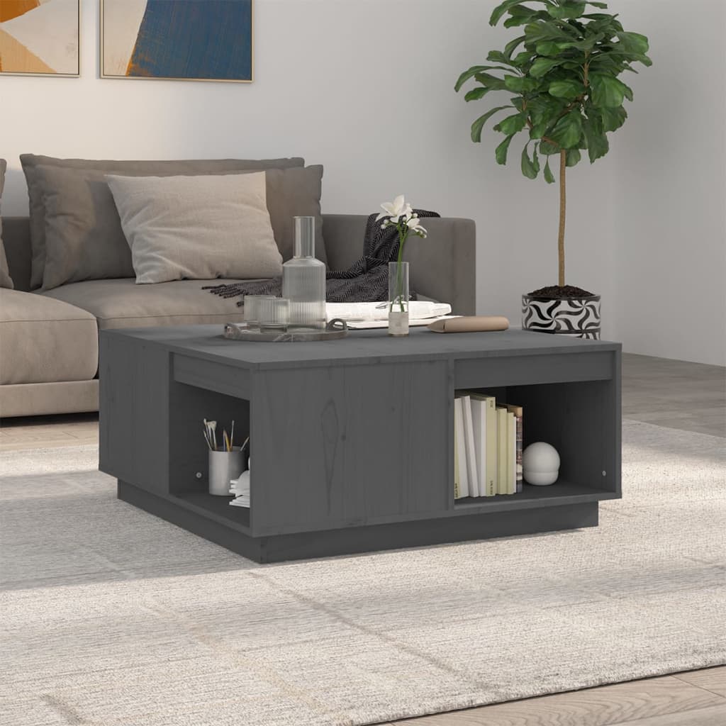 Salontafel 80X81X36,5 Cm Massief Grenenhout