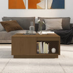 Salontafel 80X81X36,5 Cm Massief Grenenhout