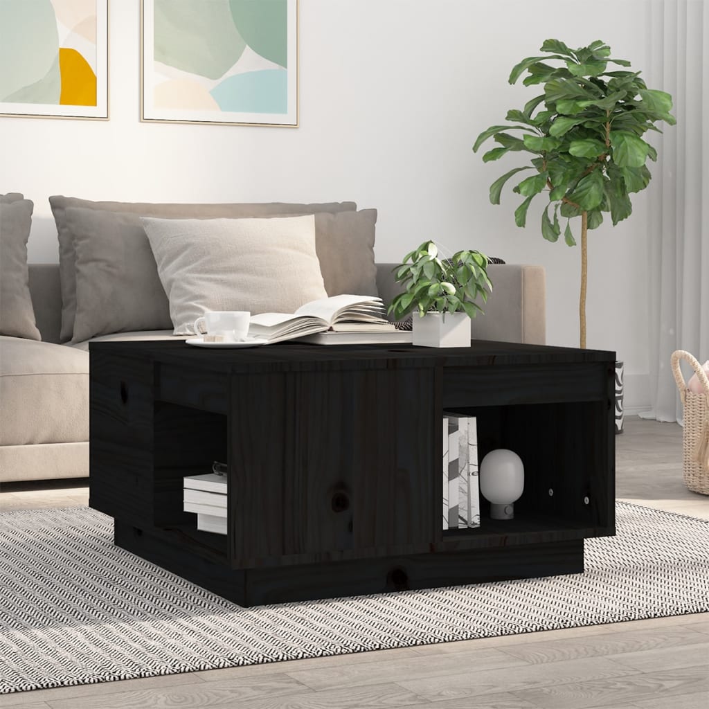 Salontafel 80X81X36,5 Cm Massief Grenenhout