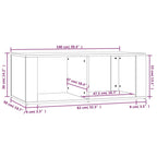 Salontafel 100X50X36 Cm Bewerkt Hout