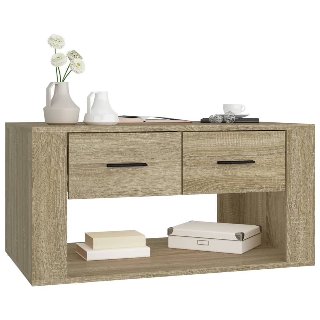 Salontafel 80X50X40 Cm Bewerkt Hout Kleurig