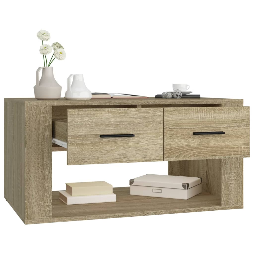 Salontafel 80X50X40 Cm Bewerkt Hout Kleurig