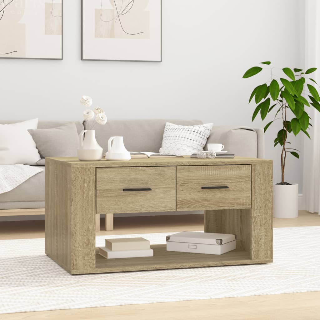 Salontafel 80X50X40 Cm Bewerkt Hout Kleurig