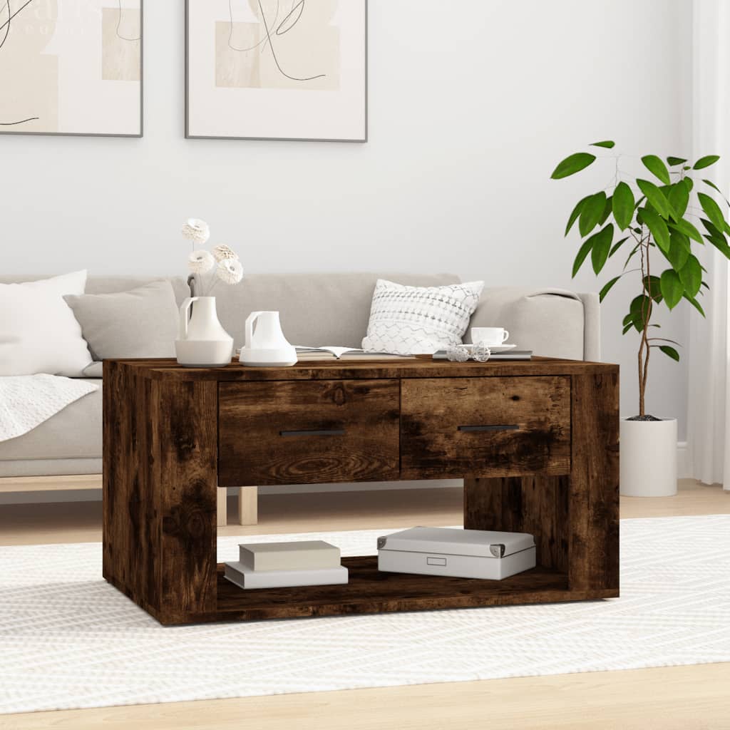 Salontafel 80X50X40 Cm Bewerkt Hout Kleurig