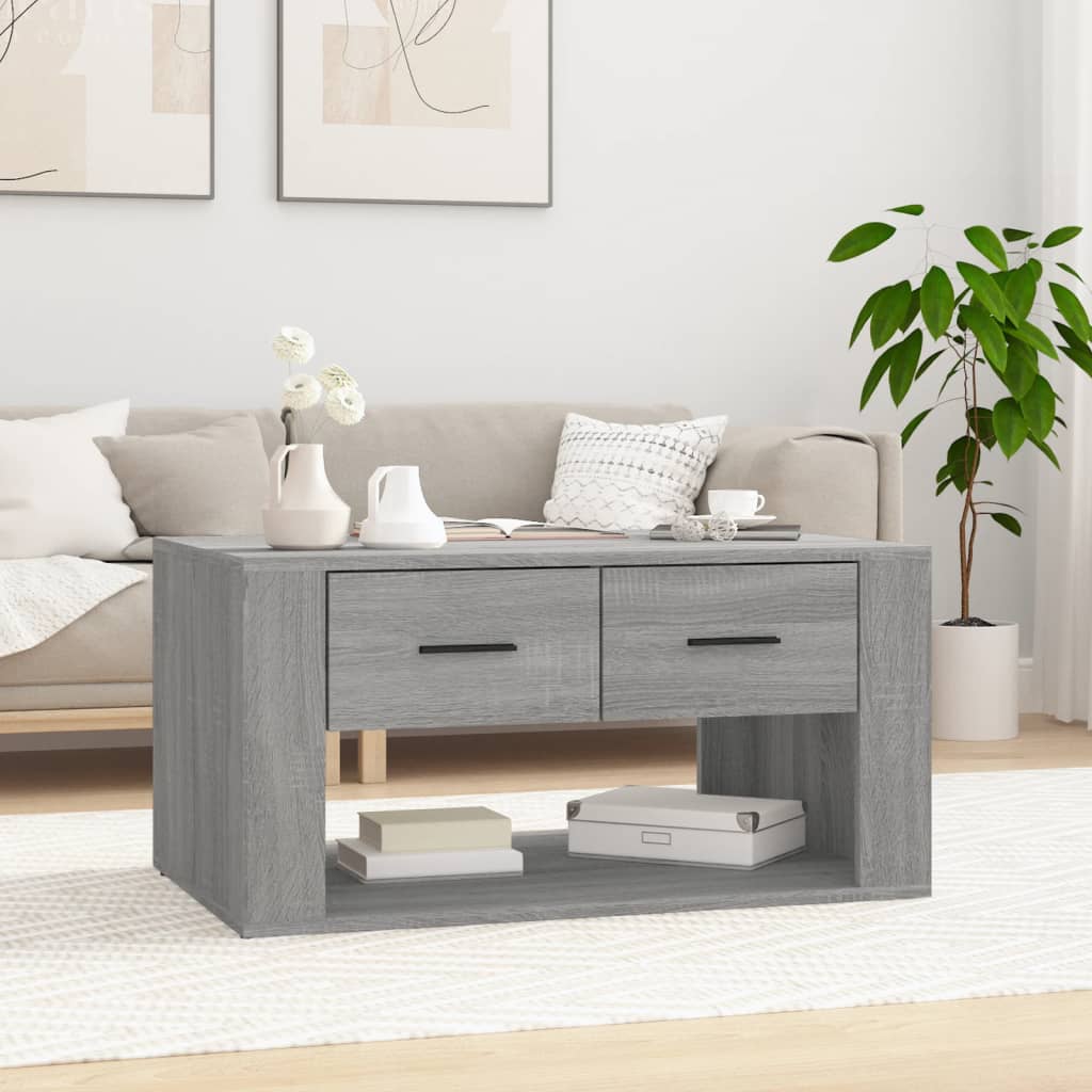 Salontafel 80X50X40 Cm Bewerkt Hout Kleurig
