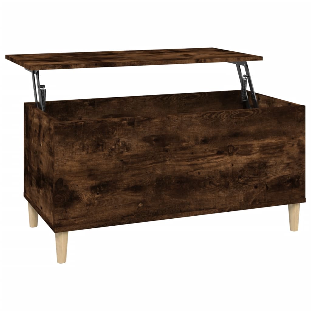 Salontafel 90X44,5X45 Cm Bewerkt Hout Kleurig