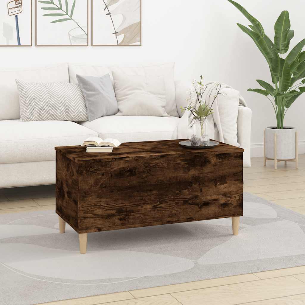 Salontafel 90X44,5X45 Cm Bewerkt Hout Kleurig
