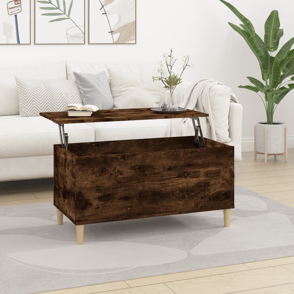 Salontafel 90X44,5X45 Cm Bewerkt Hout Kleurig