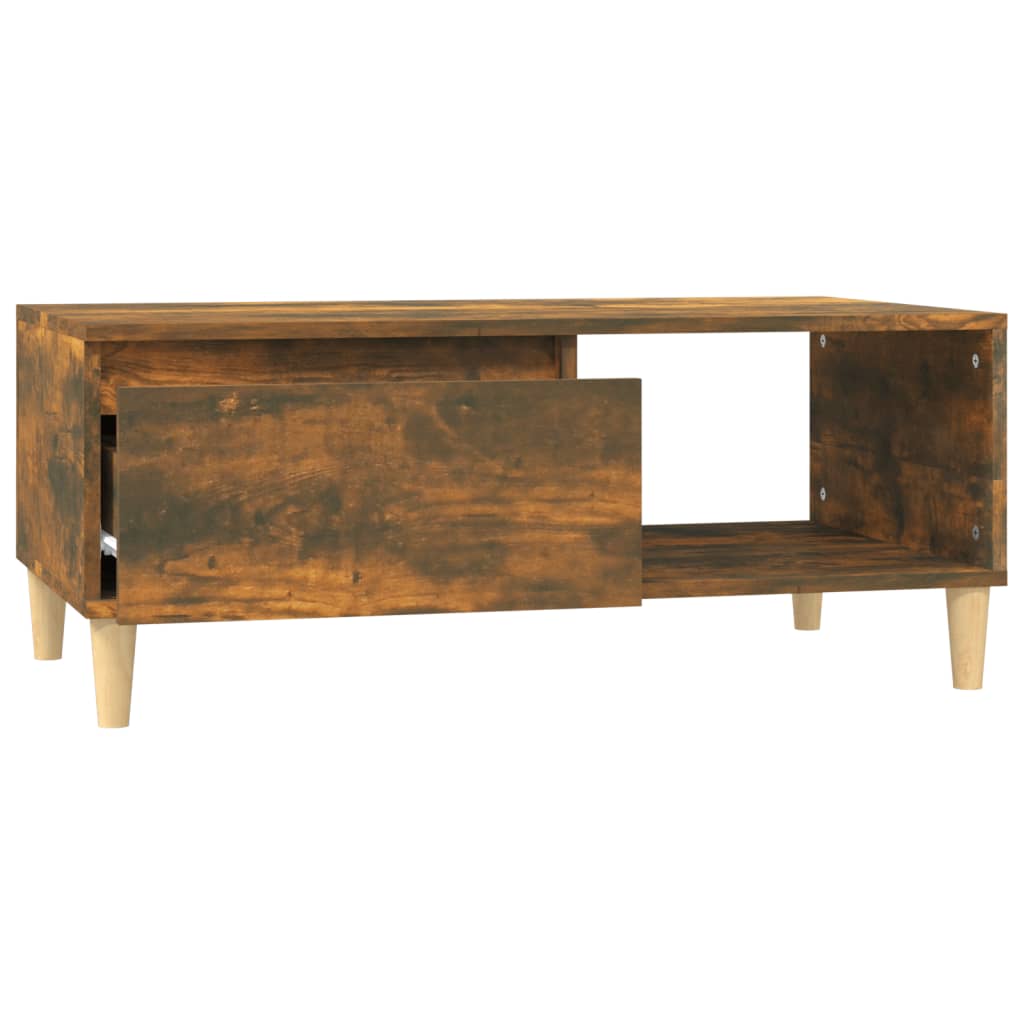 Salontafel 90X50X36,5 Cm Bewerkt Hout Kleurig