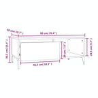 Salontafel 90X50X36,5 Cm Bewerkt Hout