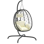 Hangstoel Met Kussen Poly Rattan En Staal