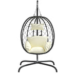 Hangstoel Met Kussen Poly Rattan En Staal