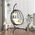 Hangstoel Met Kussen Poly Rattan En Staal