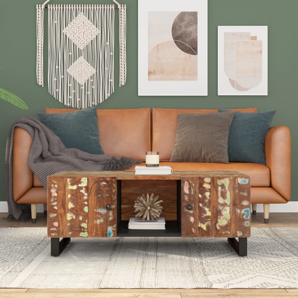 Salontafel 100X54X40 Cm Massief Mangohout En Bewerkt Hout