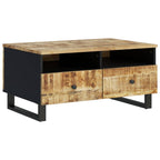 Salontafel 80X54X40 Cm Massief Mangohout En Bewerkt Hout
