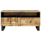 Salontafel 80X54X40 Cm Massief Mangohout En Bewerkt Hout