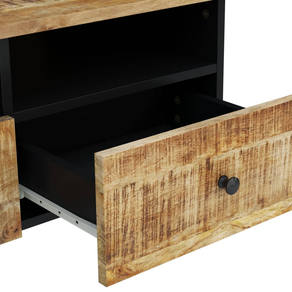 Salontafel 80X54X40 Cm Massief Mangohout En Bewerkt Hout