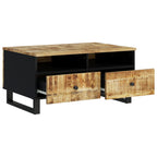 Salontafel 80X54X40 Cm Massief Mangohout En Bewerkt Hout