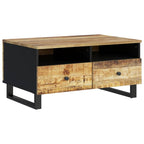 Salontafel 80X54X40 Cm Massief Mangohout En Bewerkt Hout