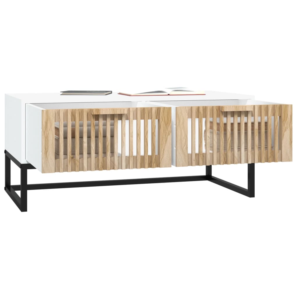 Salontafel 80X40X35 Cm Bewerkt Hout En Ijzer