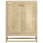 Dressoir Met 2 Deuren 55X30X70 Cm Massief Mangohout