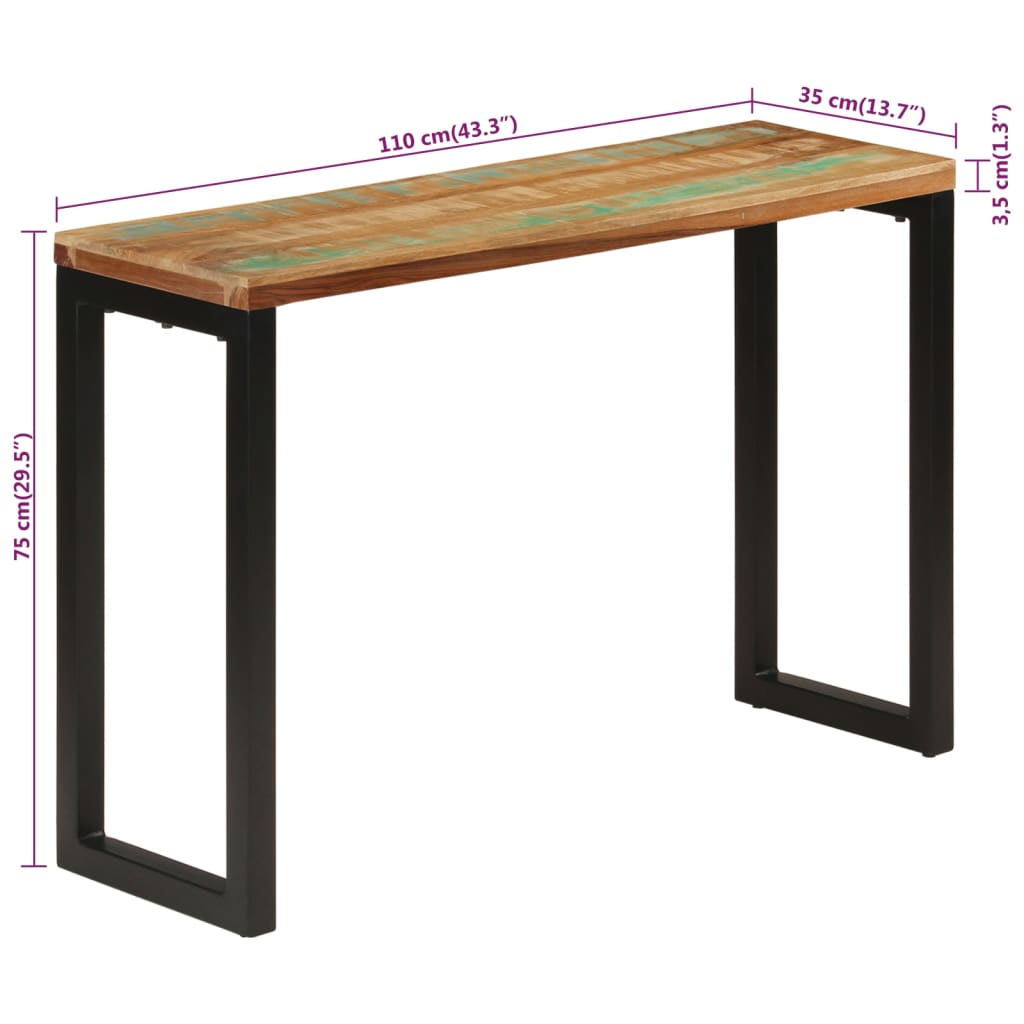 Wandtafel 110X35X75 Cm