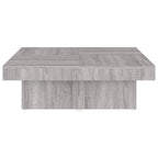 Salontafel 90X90X28 Cm Bewerkt Hout Eikenkleurig