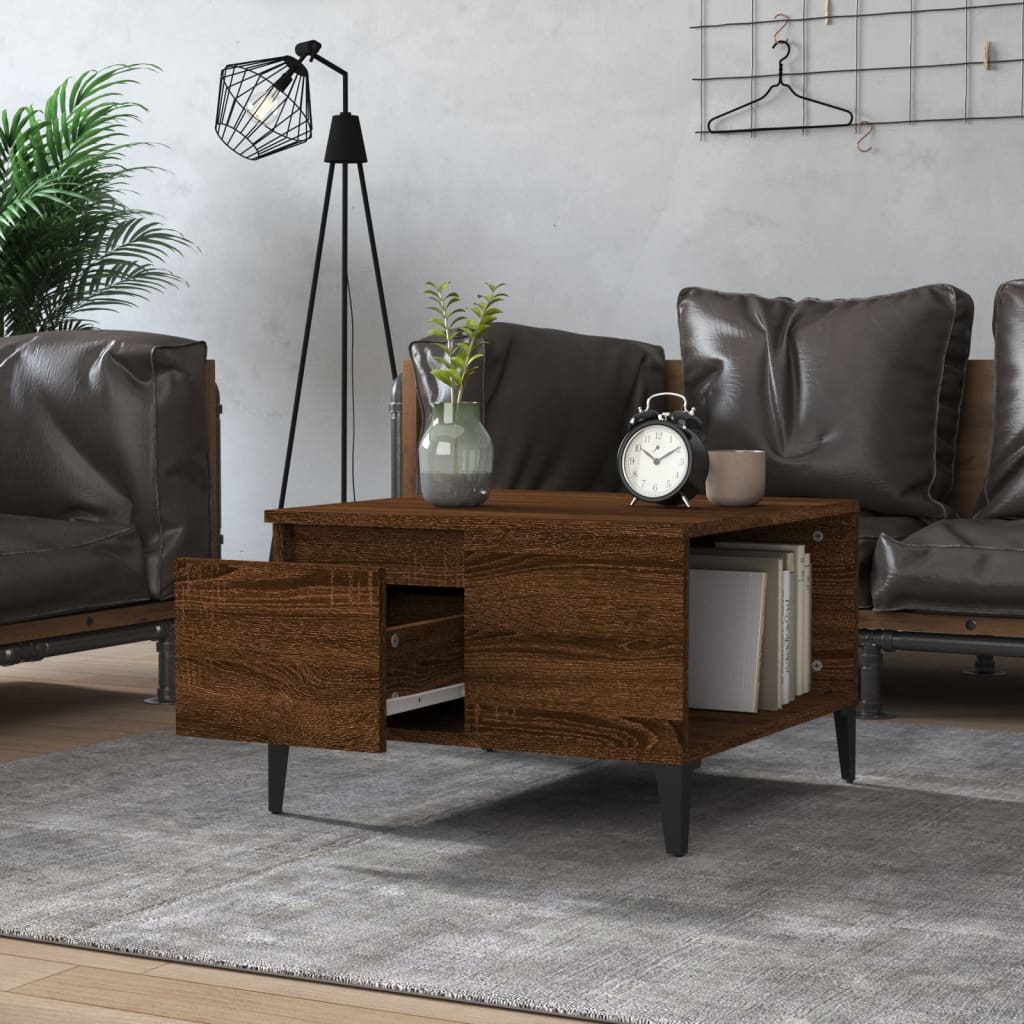 Salontafel 55X55X36,5 Cm Bewerkt Hout