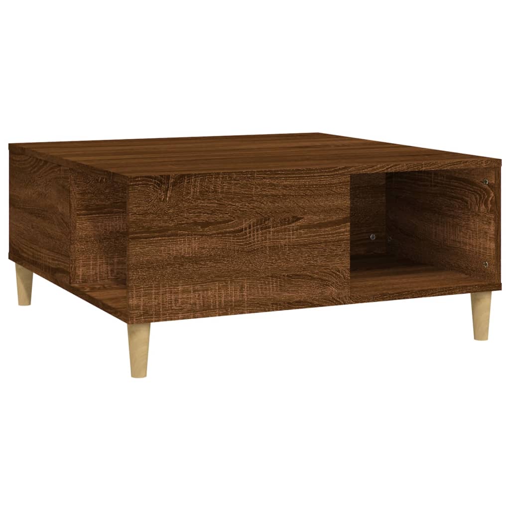 Salontafel 80X80X36,5 Cm Bewerkt Hout
