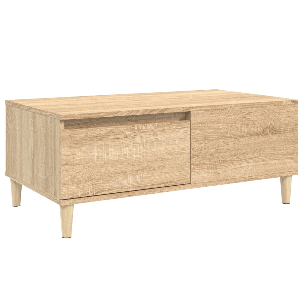 Salontafel 90X50X36,5 Cm Bewerkt Hout Kleurig