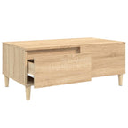 Salontafel 90X50X36,5 Cm Bewerkt Hout Kleurig