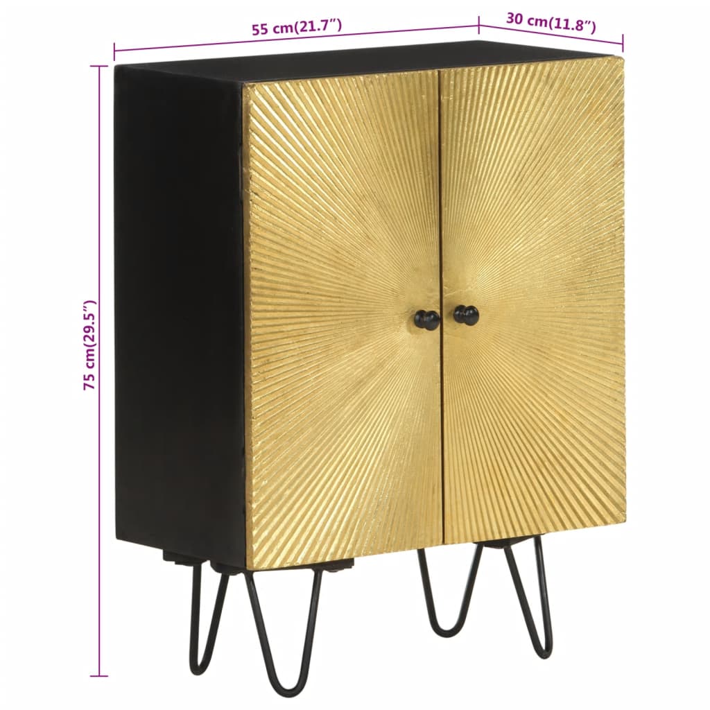 Dressoir 55X30X75 Cm Massief Mangohout