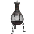 Tuinkachel Met Pook 39X39X90 Cm Staal