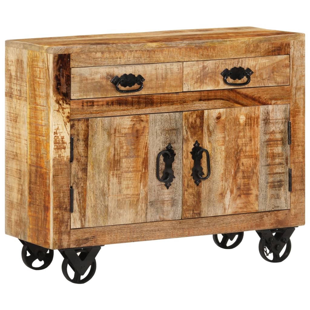 Dressoir 80X30X Massief Ruw Mangohout
