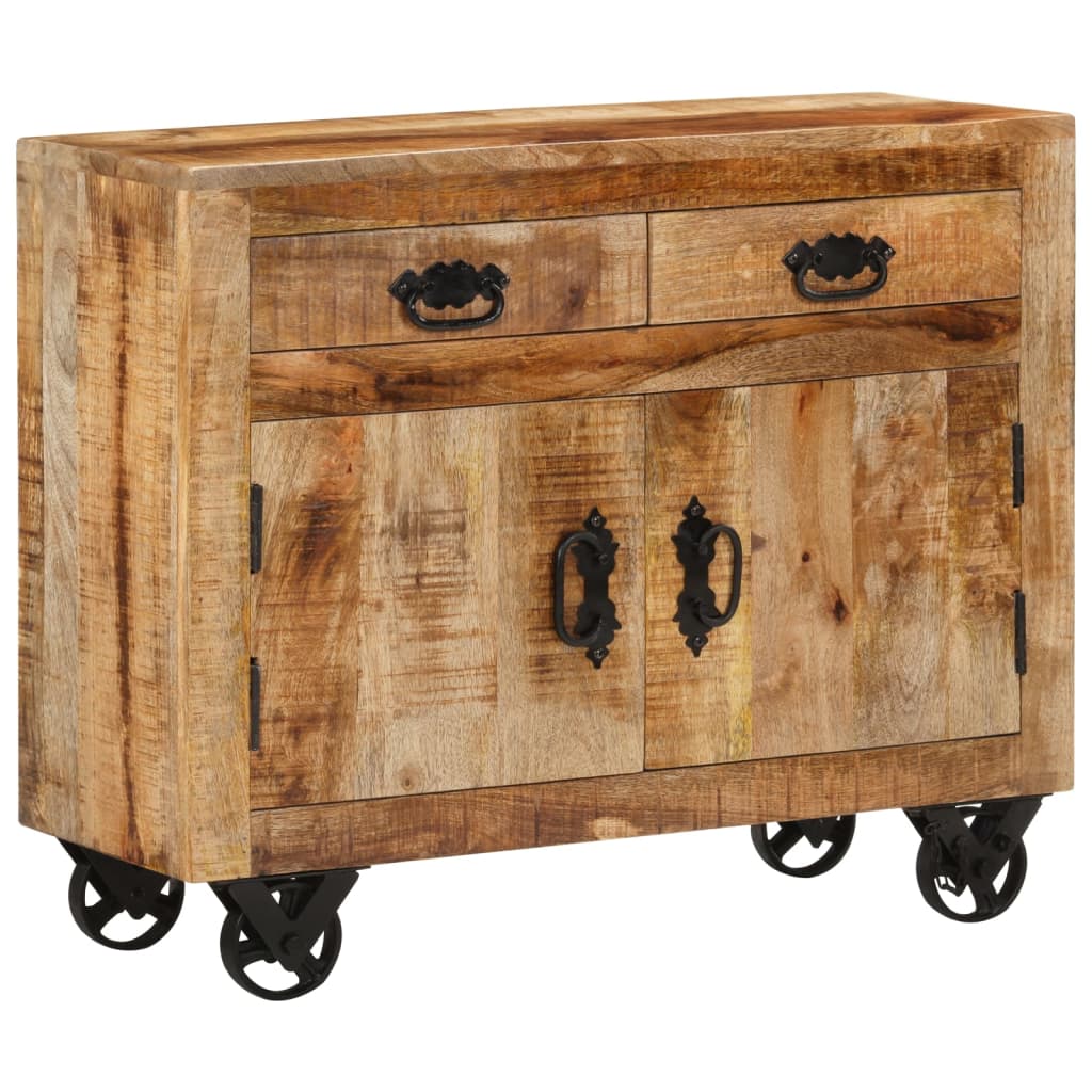 Dressoir 80X30X Massief Ruw Mangohout