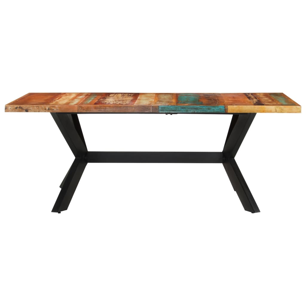 Eettafel 200X100X74 Cm Massief Gerecycled Hout Marineblauw